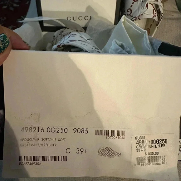 Gucci ace Apollo sneakers womens size 39.5 - Picture 8 of 8